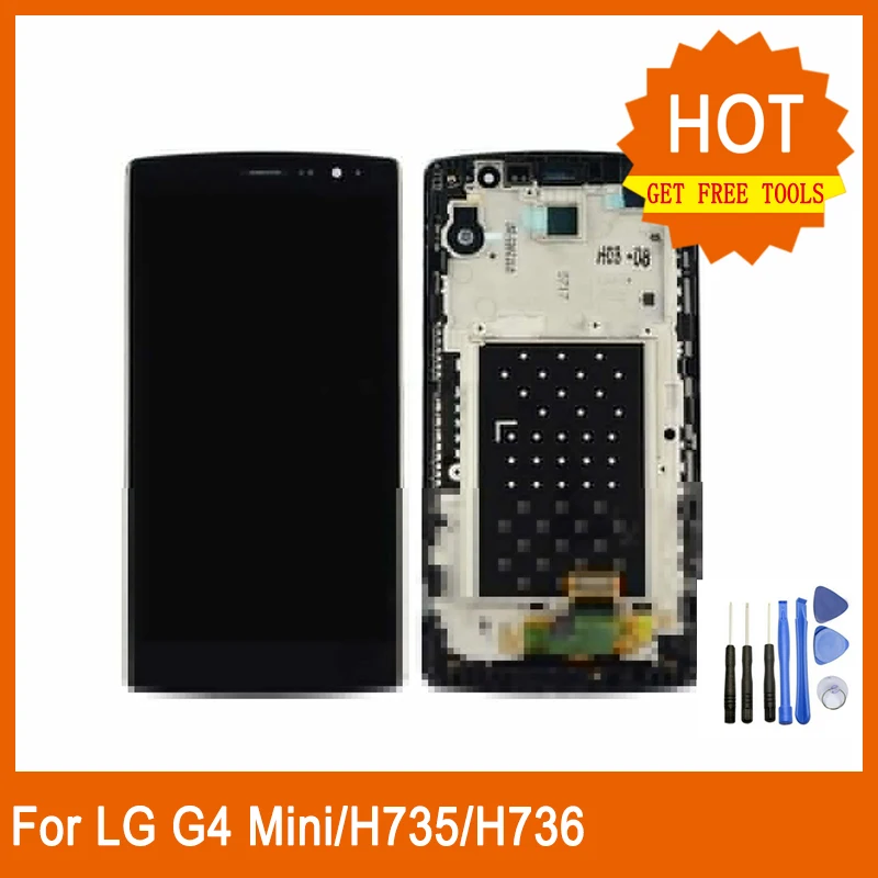 Для LG G4 mini H736 H735 G4S Сенсорная панель дигитайзер ЖК-экран монитор дисплей с рамкой