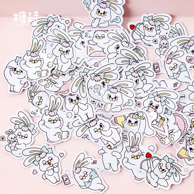 45 шт./упак. принцессы кролик декоративные наклейки Скрапбукинг ярлыком дневник наклейки Канцелярские Стикеры для альбомов