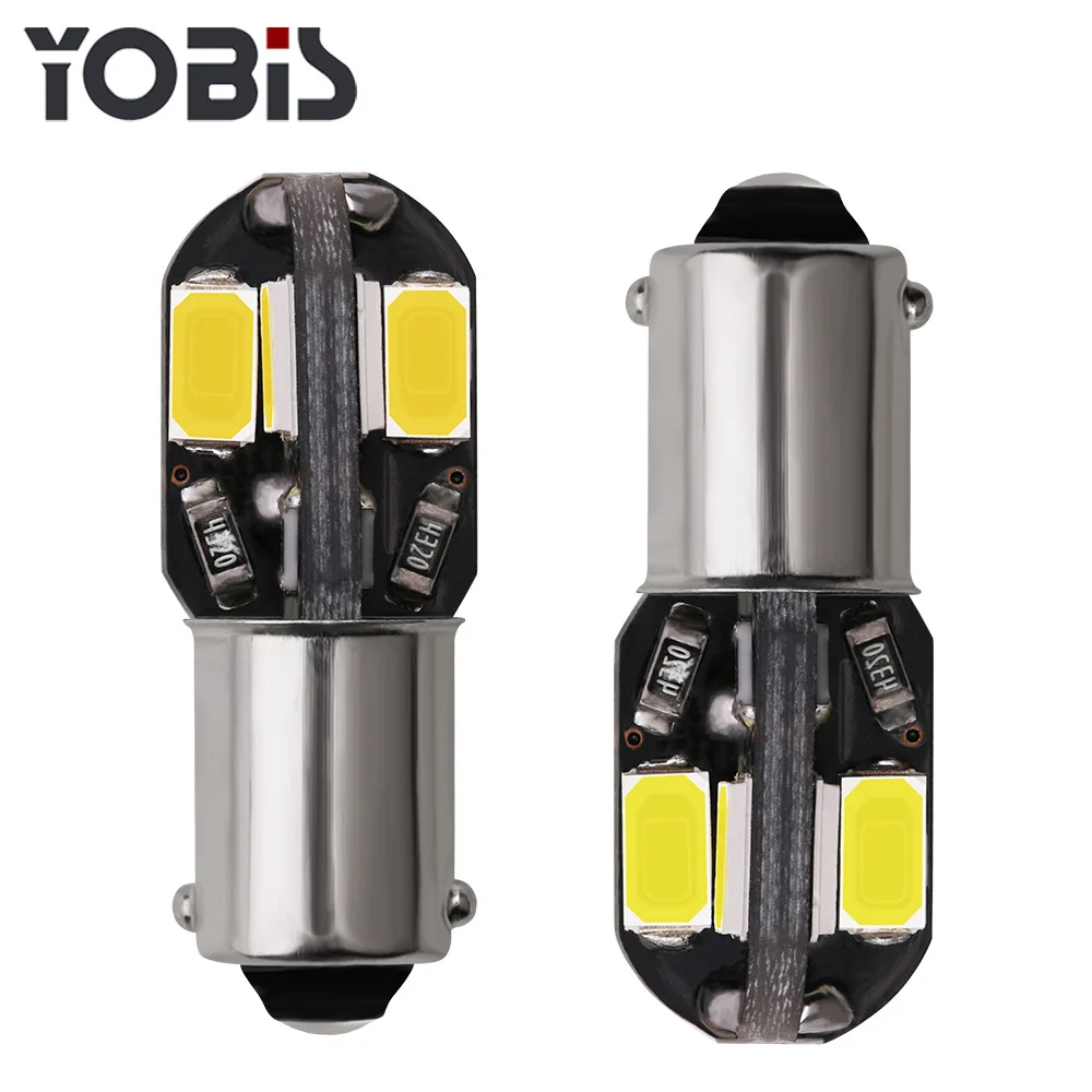 10 шт. BA9S Автомобильные светодиодные лампы 8 5730 SMD внутренний светильник для чтения