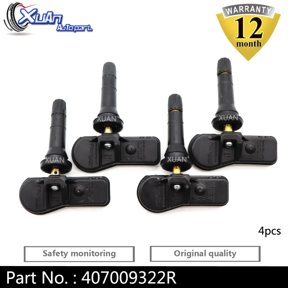 XUAN 4 шт. датчик давления в шинах TPMS для dacia Dokker Express Duster Lodgy Logan II MCV II Sandero II 407009322R