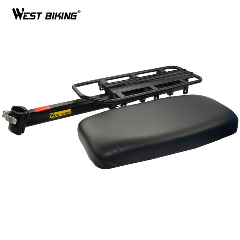 

WEST BIKING Bike Rack + Rear Seat Bicycle Thick Shelf Board Extended Electric Vehicle Rear Seat Cycling Rear Saddle+Bicycle Rack