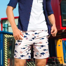 WD901 тренд розовый фон мультфильм Акула печати Купальник Мужской купальный костюм sunga летние пляжные шорты серфинговые шорты мужские трусы