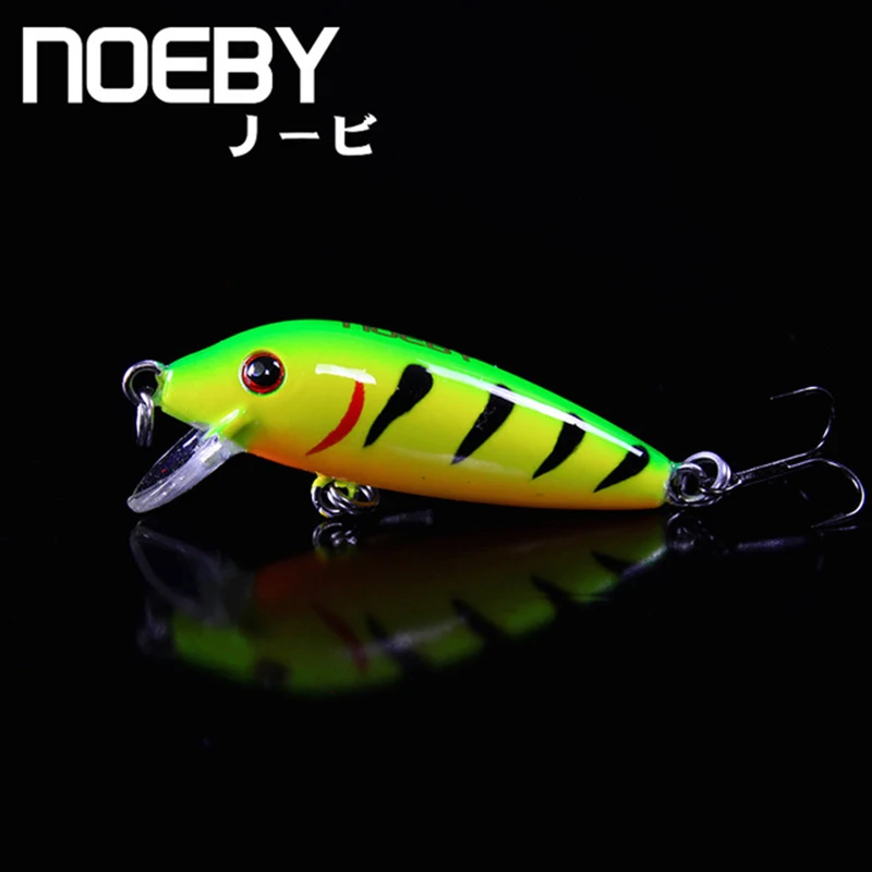 

NOEBY 40mm 2.4g Minnow Lure Artificial Bait Sinking 0.2-0.8m PVC Peche En Mer Fly Tying Jerkbait Feeder Fishing Tackle