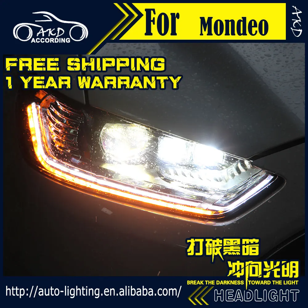 

AKD Car Styling Headlight Assembly for Ford Fusion Headlights 2013-2016 Mondeo LED Headlight LED DRL HID Front Lamp Accessories