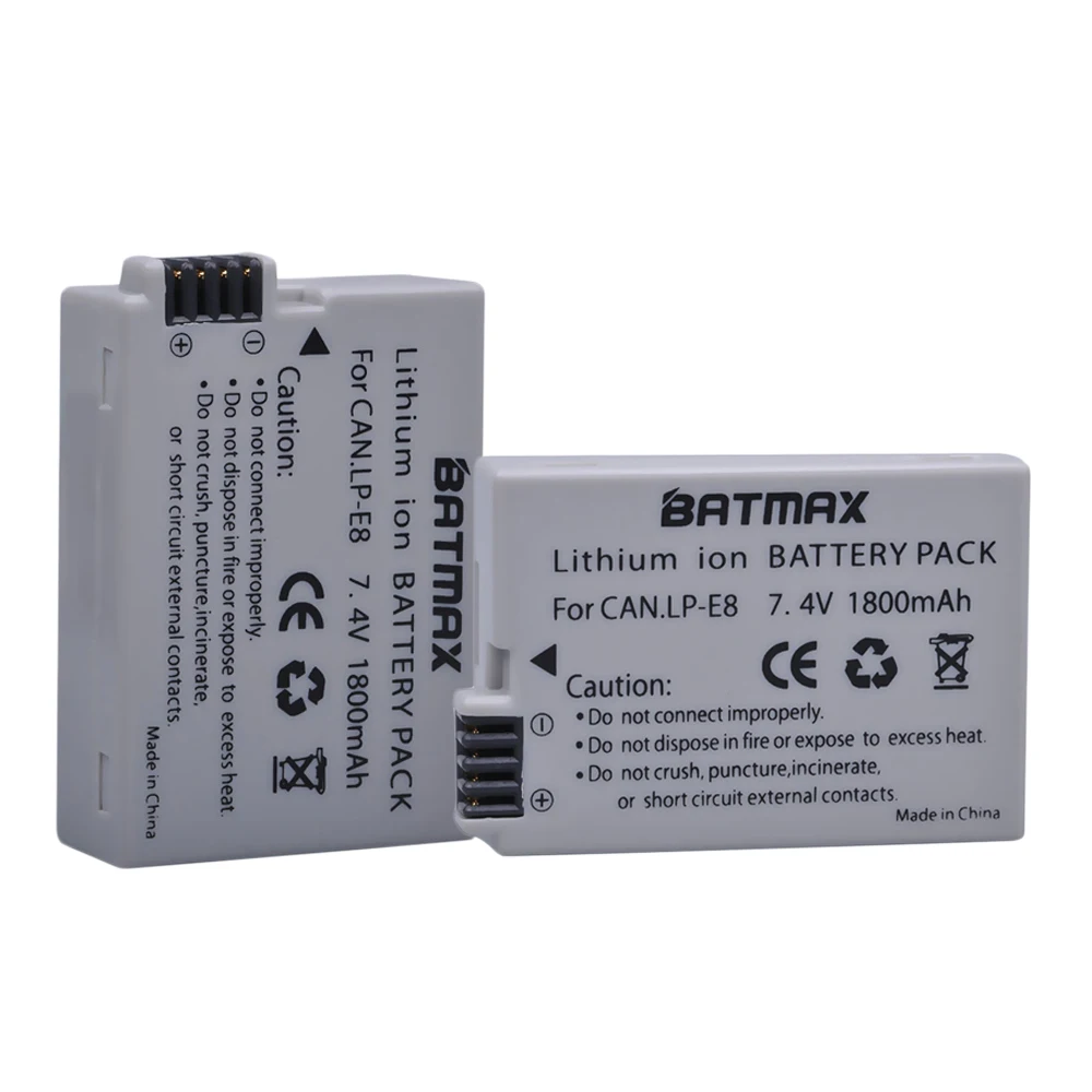 Online 2Pcs 1800mah LP E8 LPE8 LP E8 Batterie Batterie AKKU + LCD Dual Ladegerät für Canon EOS 550D 600D 650D 700D X4 X5 X6i X7i T2i T3i
