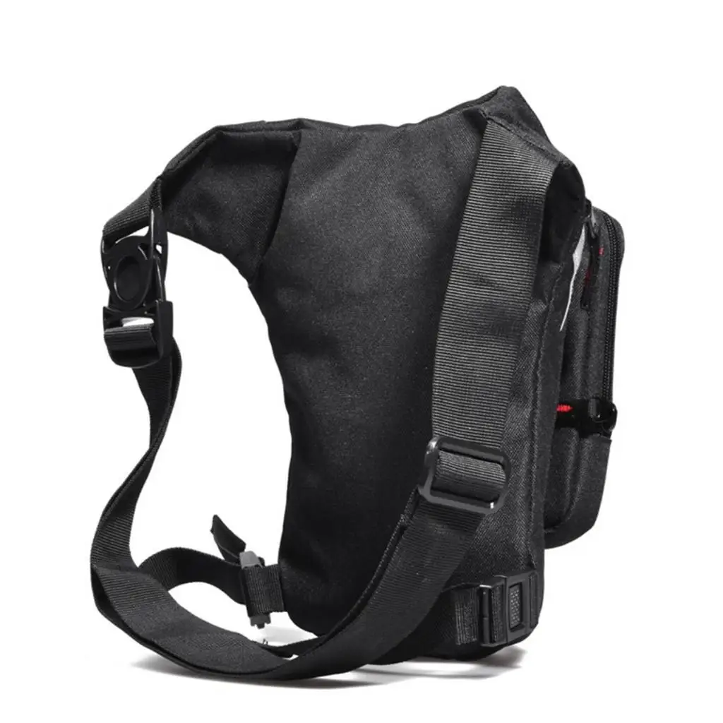 Motorcycle Fanny Pack Racing Drop Leg Bag - Waterproof Outdoor Sport Cycling Hiking Travel Waist Pack Phone Pouch Black