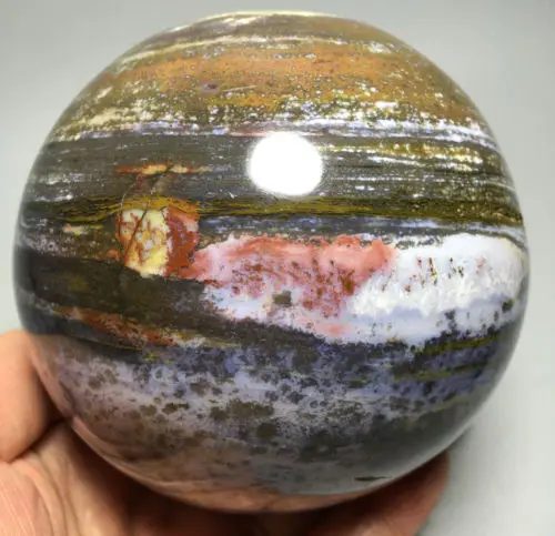 

1278g RARE NATURAL OCEAN JASPER QUARTZ CRYSTAL BALL HEALING gifts