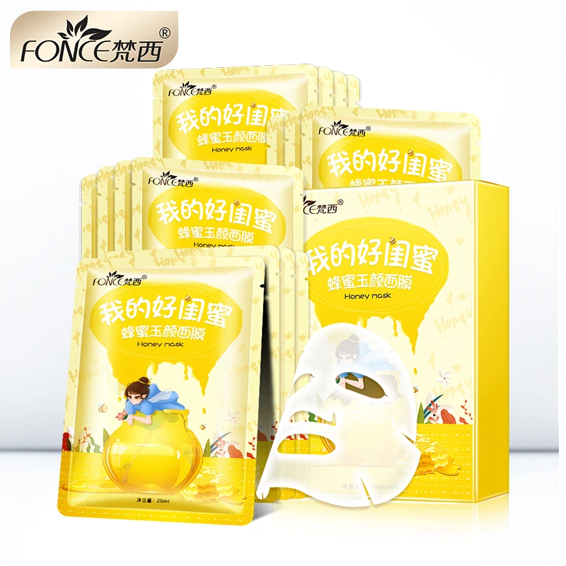 Honey Foce маска для лица с гиалуроновой кислотой, увлажняющая, контроль жирности кожи, усадка пор для 20-50 лет