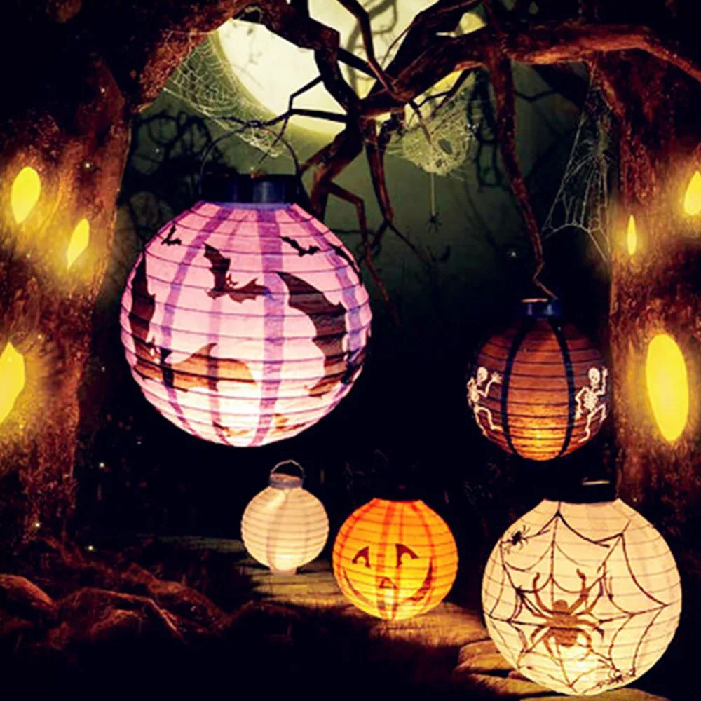 1pcs halloween decoration led paper pumpkin light hanging lantern lamp halloween props outdoor party supplies - Halloween Supplies 1pcs halloween decoration led paper pumpkin light hanging lantern lamp halloween props outdoor party supplies - Halloween Supplies