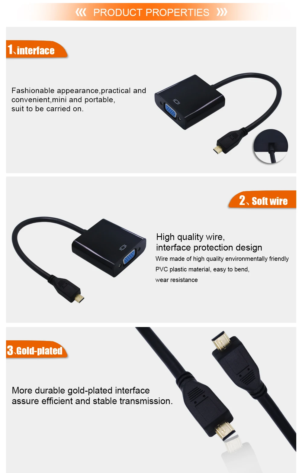 TISHRIC Micro HDMI к VGA Кабель-адаптер HDMI цифро-аналоговый аудио конвертер мужчин и женщин Displayport для проектора ПК