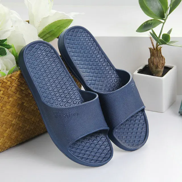 New Style Mens Eva Foam Sole Beach Slippers Casual Anti-slip Hotel Indoor Waterproof Bathing Couple Slipper Slides Plus Size (5)
