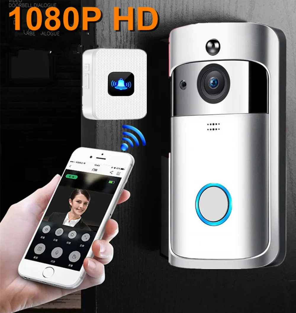 Video doorbell wifi wireless ip camera security 1080P HD smart waterproof night vision home video intercom/doorbell system Video doorbell wifi wireless ip camera security 1080P HD smart waterproof night vision home video intercom/doorbell system