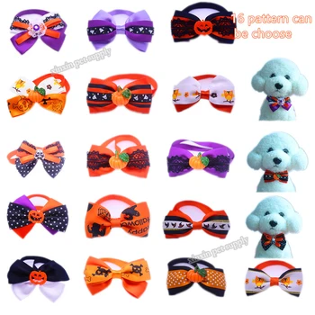 

100pcs/lot Halloween Christmas Pet Cat Dog Bow Ties Cute Neckties Collar Pet Puppy Dog Cat Ties Accessories Grooming Pet Product