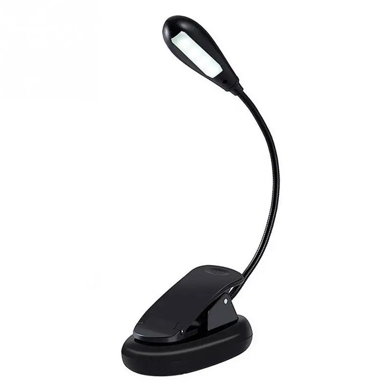  7 LED Clip Type Reading Lamp with USB Rechargeable Double Light reading bedside Colors Eye Care Bri - 32874893069
