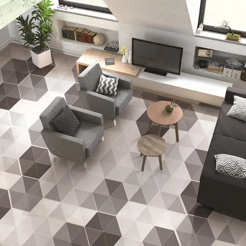 

10pcs/Set Hexagon Splice Tile Wall Stickers PVC Self Adhesive Home Decor Living Room Floor Wall Sticker DIY for Bathroom Kitchen