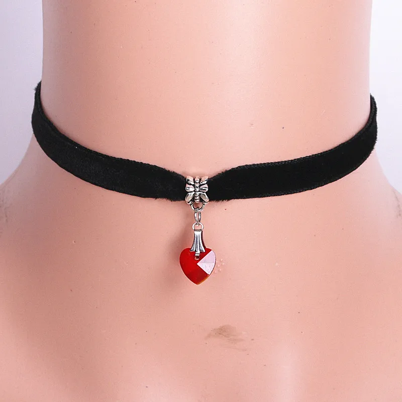 

2018 New Kolye Moana Fashion Maxi Necklace Collier Collares Lolita Gothic Girl Handmade Vinyl Transparent Double Spikes Choker