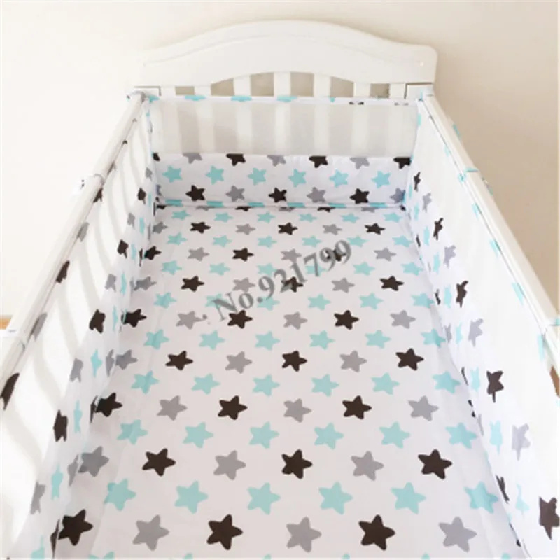 2 шт дышащие хлопковые предотвращающие падение детские кроватки бамперы ограждение для безопасности ребенка для постельных принадлежностей кровати для новорожденных Детские бамперы 120*30 см
