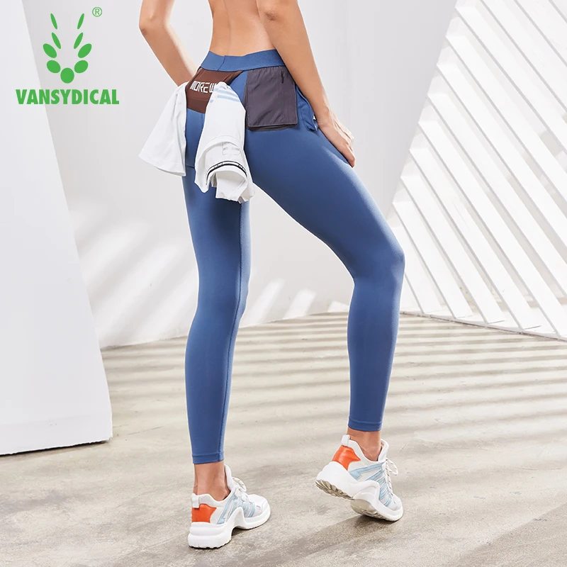 Женские компрессионные колготки Vansydical спортивные штаны для фитнеса и тренировок