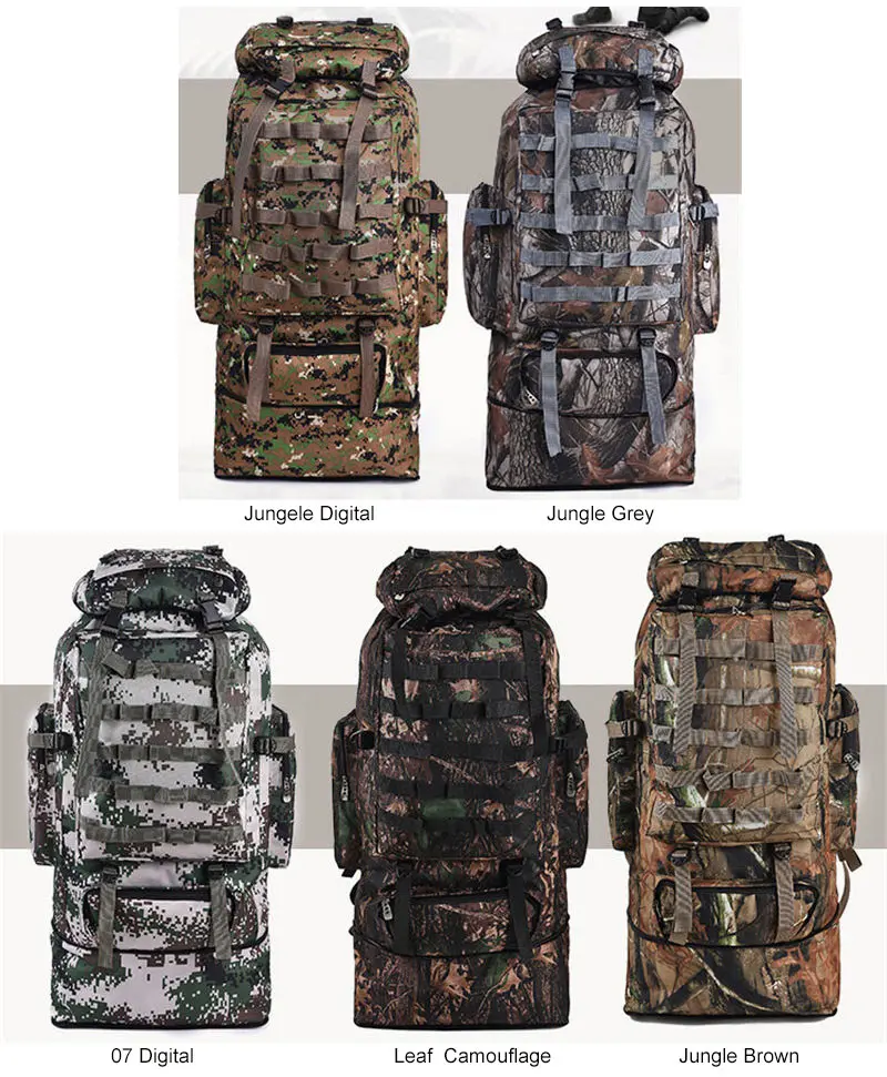100л Военный Рюкзак Molle, походная сумка, рюкзак, тактический рюкзак, мужской большой походный армейский рюкзак для путешествий, уличные спортивные сумки, Sack XA231WA
