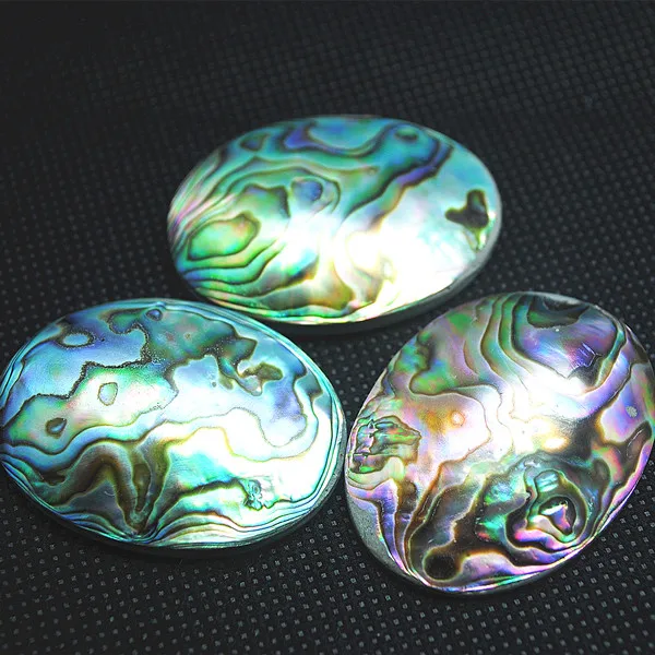 3pcs natural sea abalone shell cabochons oval shape 30x40mm for charms pendants makings nature loose beads accessories DIY