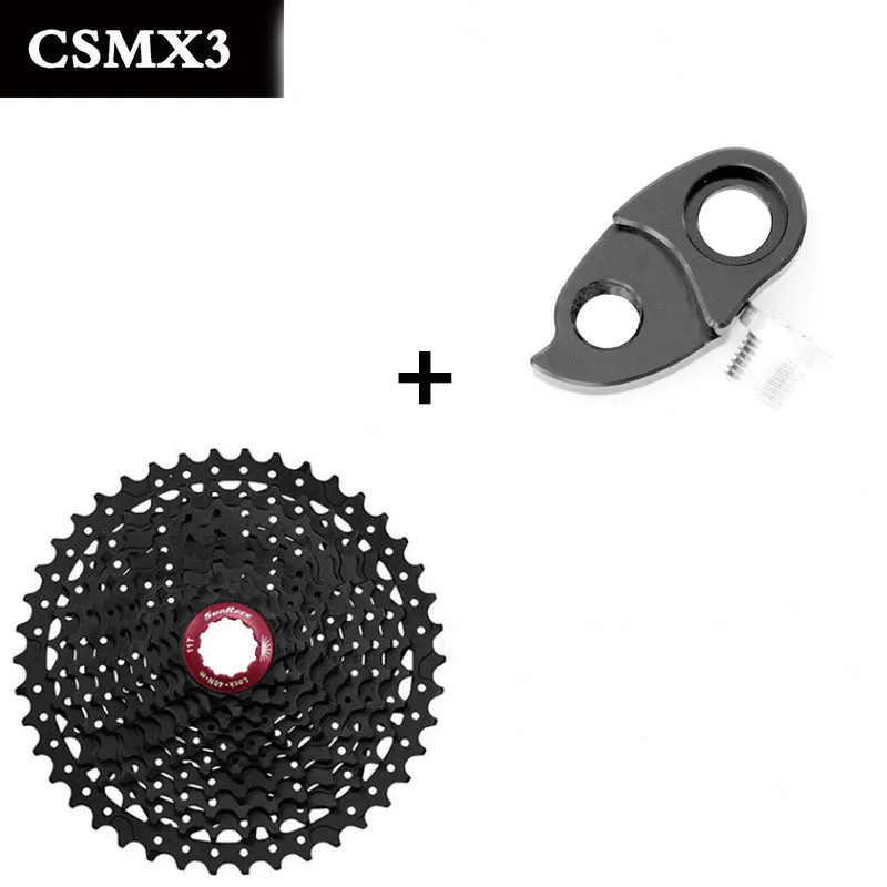 Sunracing 10s 11 скоростей MTB велосипед кассета 11-40 Fit Shimano SRAM переключатель с адаптером кассеты - Цвет: CSMX3-11-40T-Black