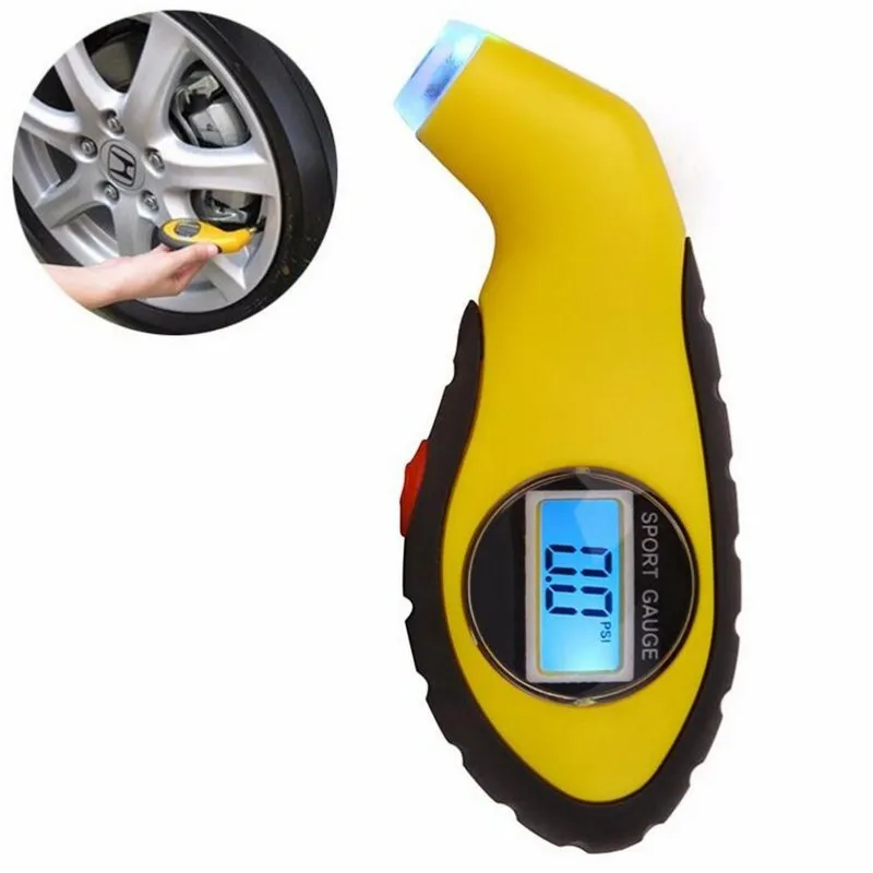 Portable Tyre Air Pressure Gauge Meter Electronic Digital LCD Car Tire Manometer Barometers Tester Tool For Auto Motorcycle | Инструменты