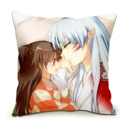 

peachskin flocking sofa cushion anime Inuyasha Square pillow 45x45cm cushion home decoration a0478