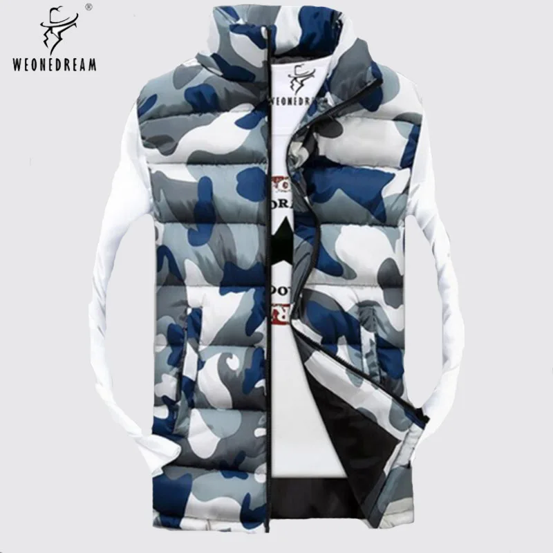 

Vest men casual hooded leather waistcoat Camouflage winter spring sleeveless men vest fastion military style for motircycle