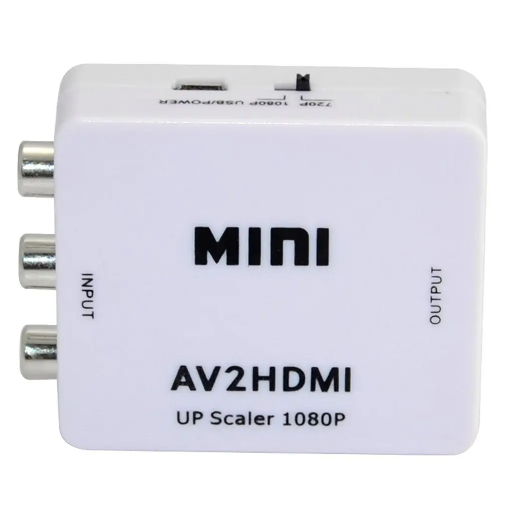 RCA к HDMI, GANA 1080P Мини RCA композитный видеосигнал AV к HDMI видео аудио конвертер адаптер с usb-кабелем для зарядки