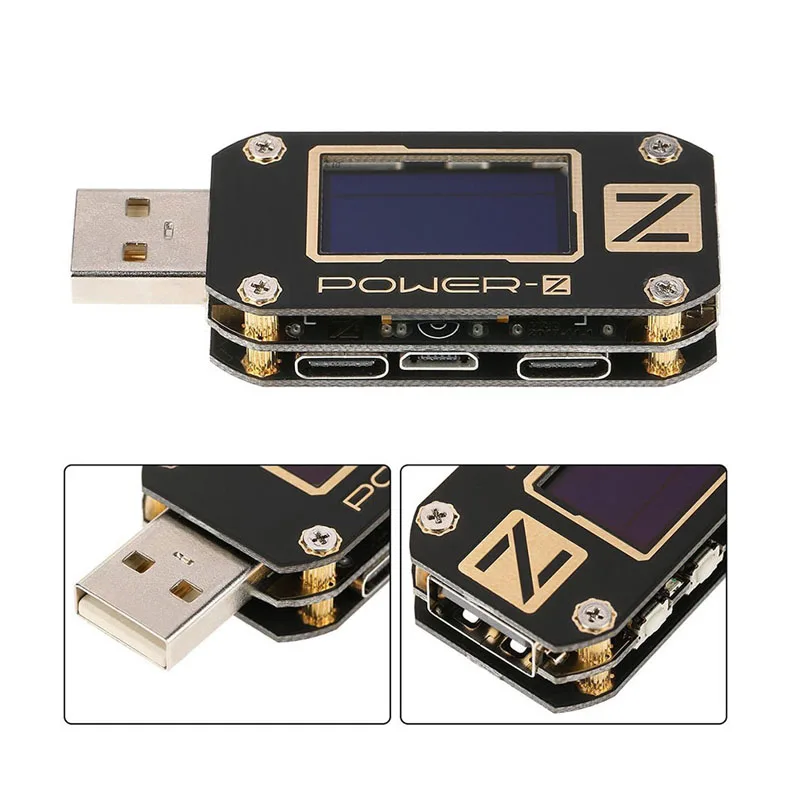 I power fix power Z USB тестер type-c PD QC 3,0 2,0 зарядное устройство Напряжение Ток пульсация двойной тип-c KM001 вольтметр power Bank Detect