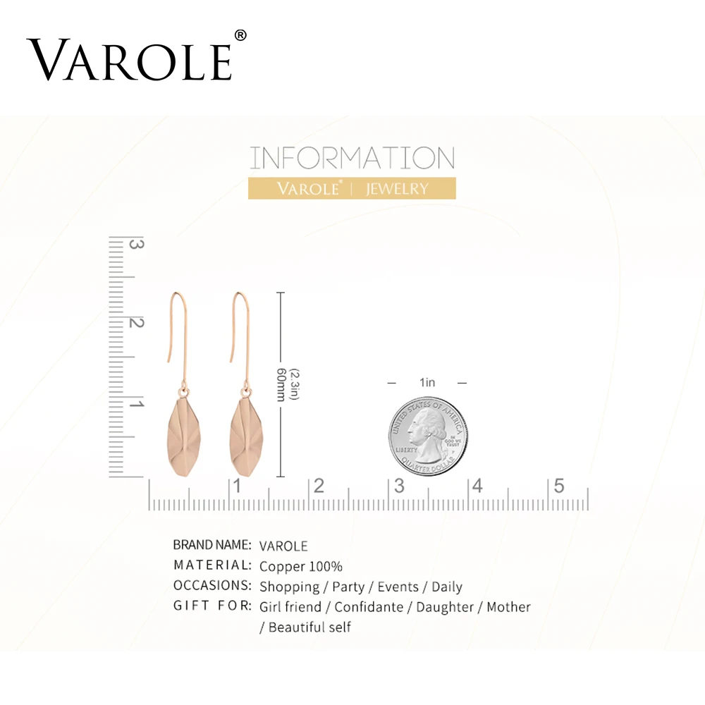 VAROLE Твердые геометрические серьги-Капельки серьги золотистого цвета длинные висячие серьги для женщин модные ювелирные изделия Brincos