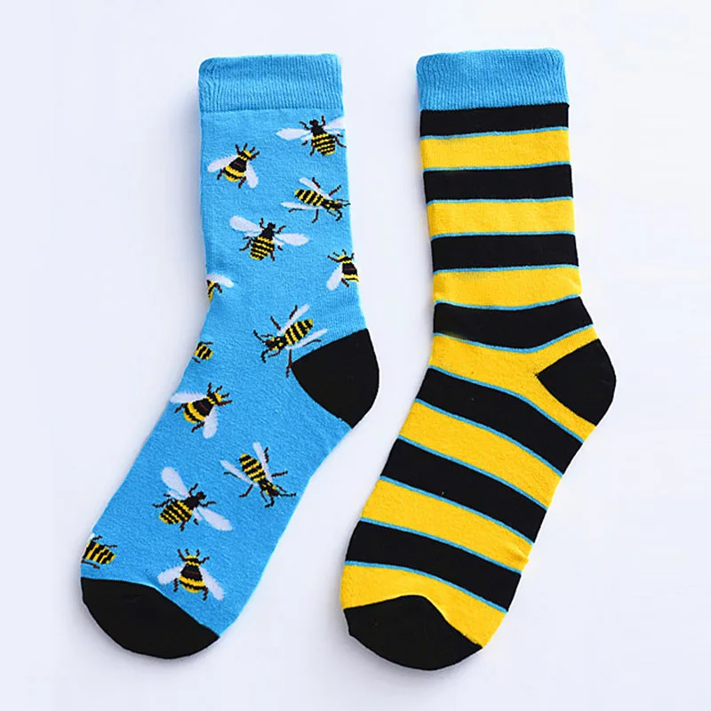 Personality men's cotton socks trend left and right feet Yin Yang socks