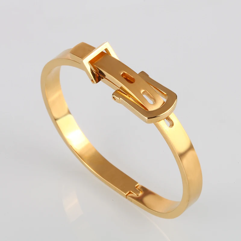 

Mcllroy Luxury 316L Stainless Steel Bangle Bracelet Gold/Silver Cuff Titanium Steel Love Men Women Bangles Couple Jewelry Gifts