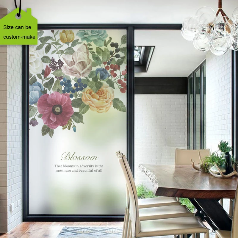 Wide 70 High 100cm Static Glass Window Film Stained Decorative Privacy