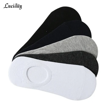 

5Pair/lot=10pieces Silica Gel Socks Invisible Short Man Sweat Summer Non-slip Cotton Men's Boat Socks Ankle Low Male