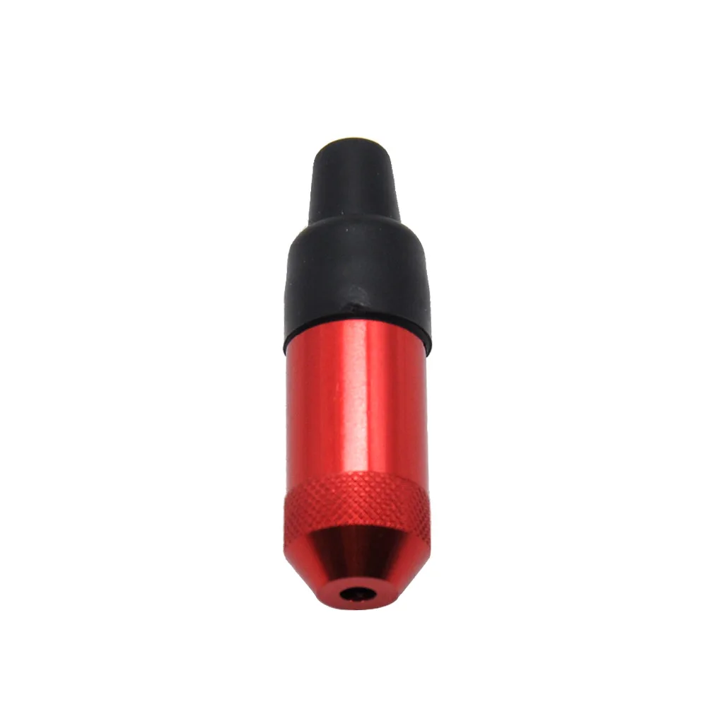 HONEYPUFF металлическая курительная трубка маленькая мини ниппельная форма табачная трубка с резиновыми наконечниками для рта - Цвет: Красный