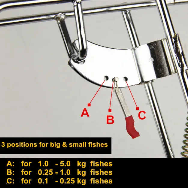 Стальная Автоматическая Удочка, пружинная удочка, держатель, удочка для морской рыбалки, снасти, принадлежности AT2311, Никелированное покрытие, высокая прочность