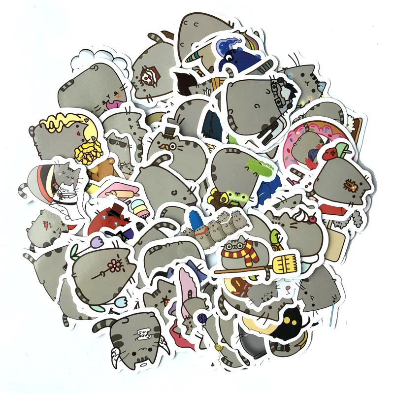 

100pcs/set of fat cat Car Stickers Skateboard bike on Motorcycle Suitcase Home Decor Phone Laptop Covers DIY Y180740
