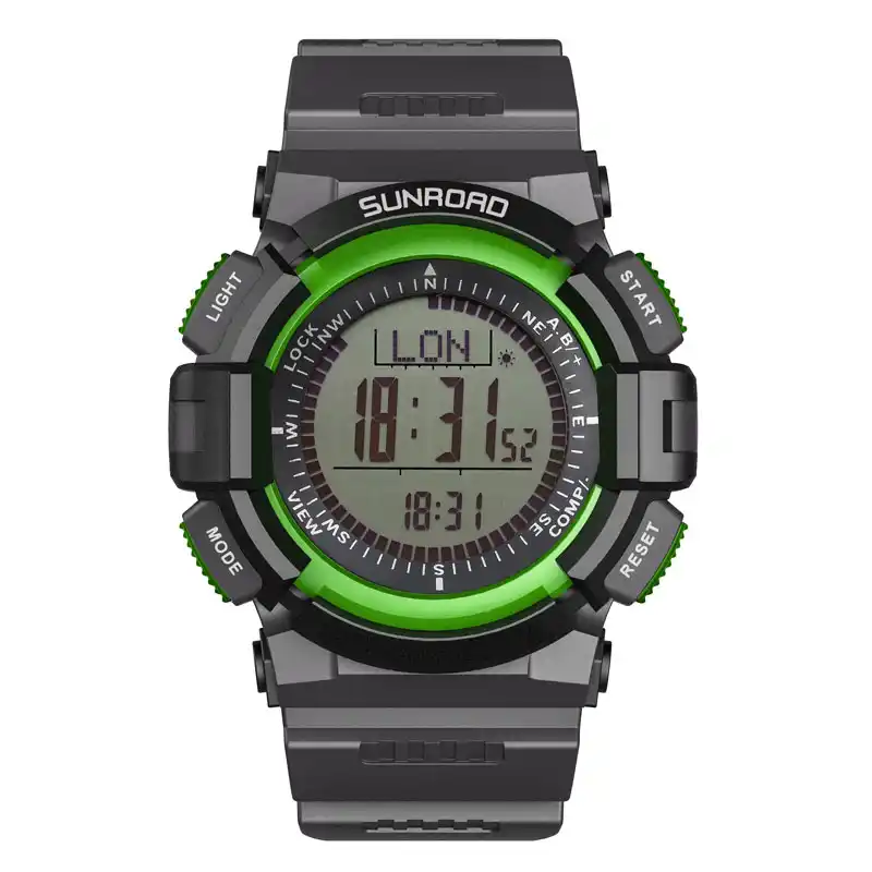 men's digital watch with compass