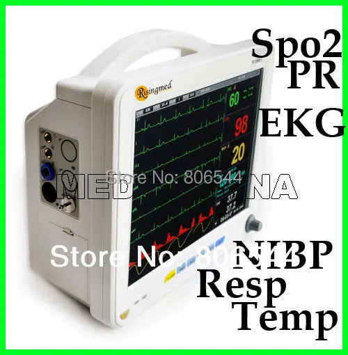 

Big Sale New CE & FDA 12.1'' ICU Patient Monitor ECG NIBP PR Spo2 Temp Resp 6 Parameter* Alarm with Thermal printer NEW