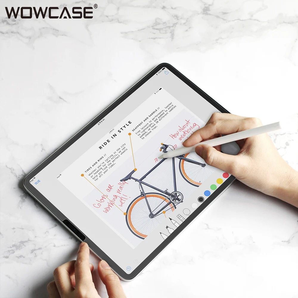 

WOWCASE Paper Like Screen Protector For iPad 12.9/11/10.5 2018 Mini 5/4 Air 3 Professional Painting Sketching Paper-like Film