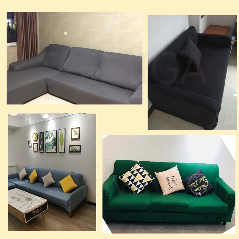 Сплошной цвет модный современный диван для оформления дома Чехлы для диванов спандекс для гостиной чехол на диван из стрейч-материала полностью обернутый