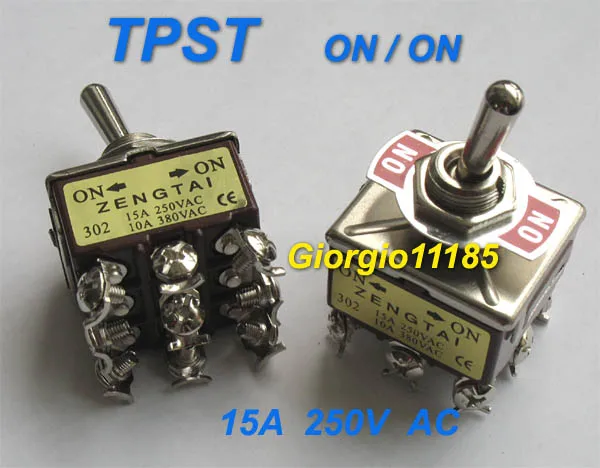 5pcs Tpst On On Industrial Toggle Switches 302 Triple Pole Single Throw Pole Fitness Switch Dippole Switch Aliexpress