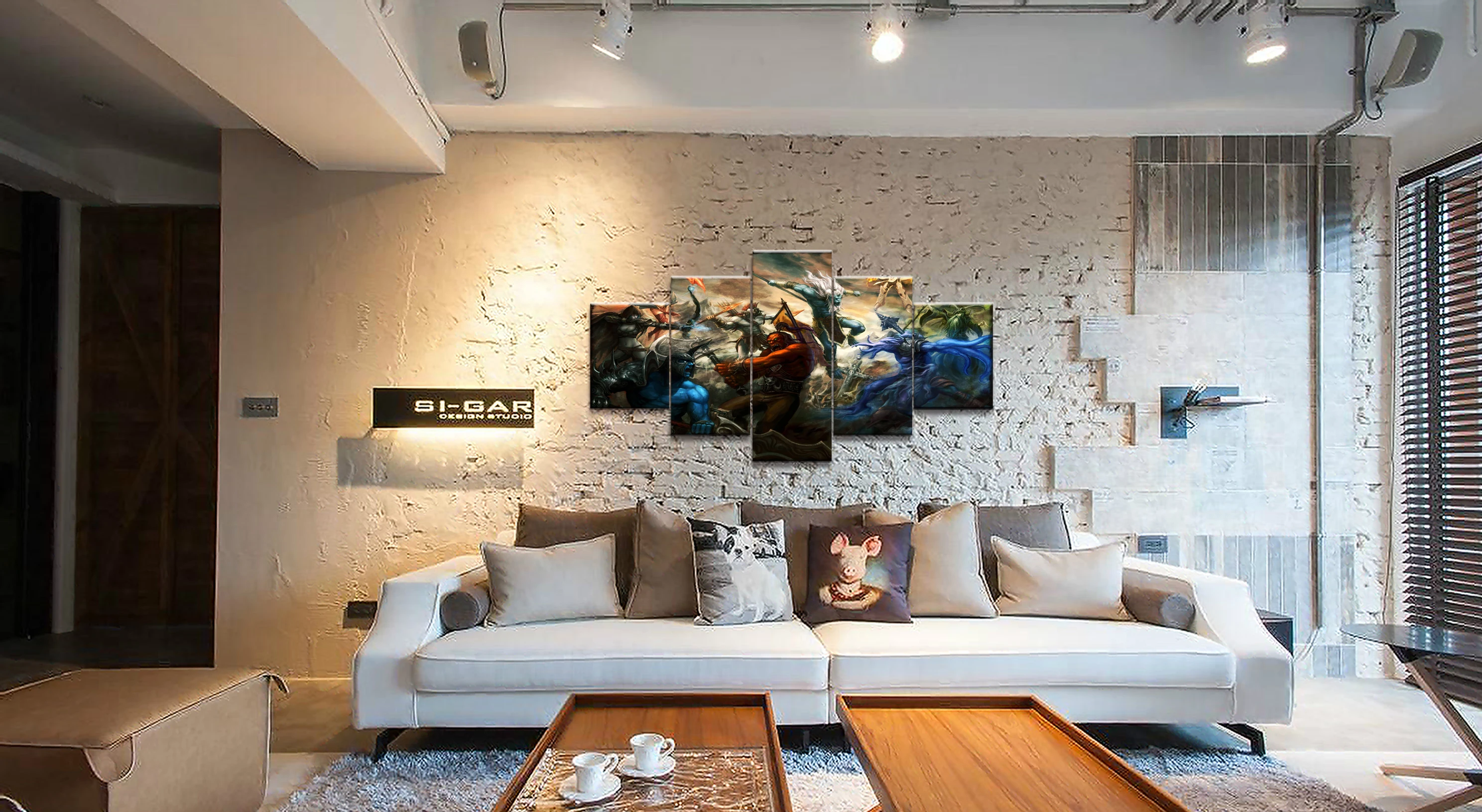  Wall Art Game Poster 5 Pieces DOTA 2 Poster Printed Canvas Painting Pictures Modern Painting On Can
