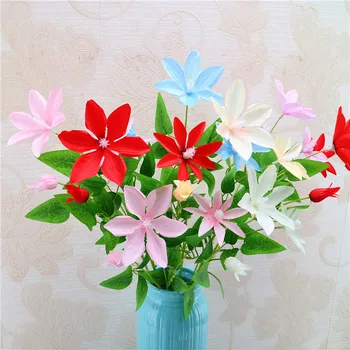 

70cm High 3 forks Rose Artificial Flowers Silk Flowers Clematis Rose Wedding Bouquet Home decor Party Flowers