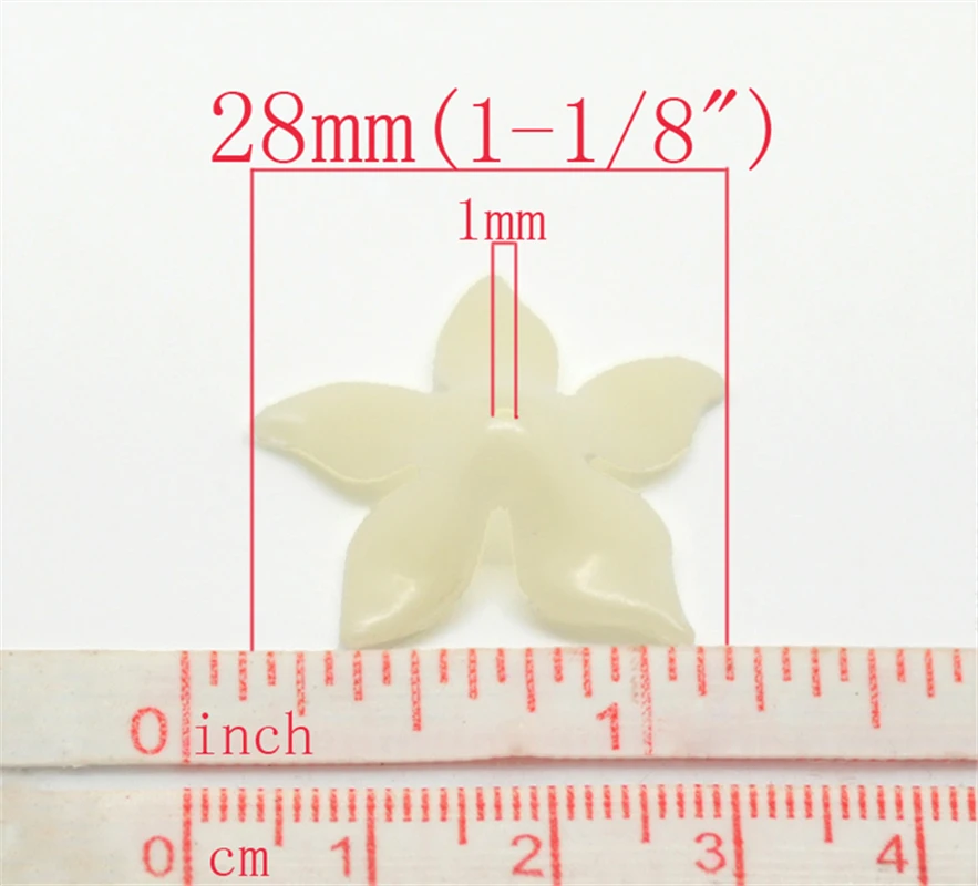 DoreenBeads 100 шт бежевый цветок акриловые бусины 28 мм (1 1/8 &quot).(B19673) yiwu|acrylic spacer beads|spacer