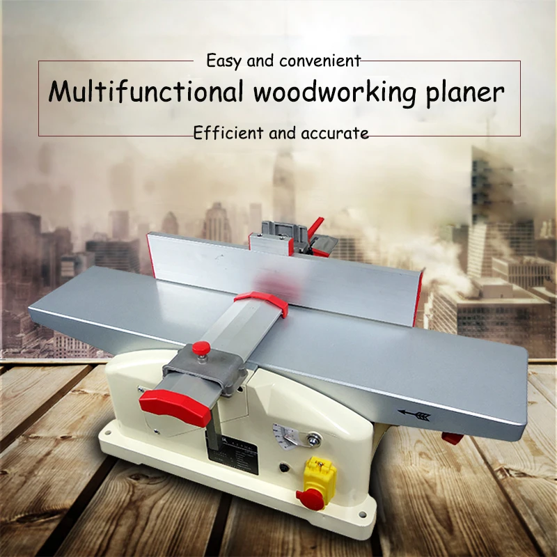 Flat Wood Planer 220V/1280W Home Woodworking Bench Planer High Speed Copper Motor Wood Planing Machine JJP-5015