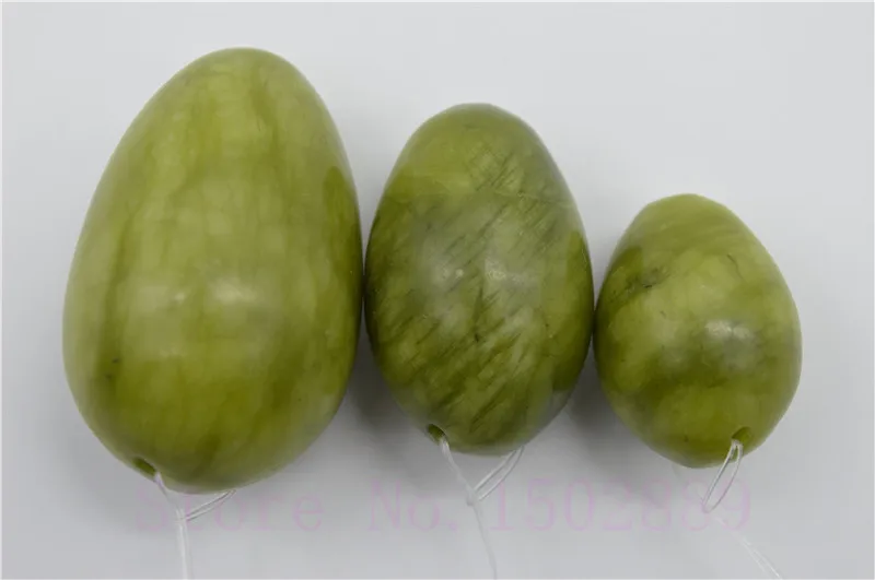 

FREE SHIPPING set/3 green colour jade egg for Kegel Exercise Pelvic Muscle Vaginal Tightening Ben Wa yoni egg kegel weight