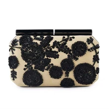 Вышивка Для женщин сумки, расшитые бисером цепи аксессуар из металла Ежедневные клатчи вечерние свадебные вечерние сумки одна сторона алмазы кошелек