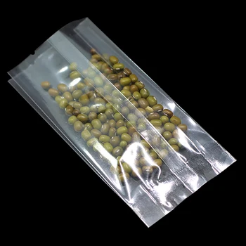 

300pcs/Lot Open Top Clear Plastic Heat Sealable Package Organ Bags For Food Beans Vacuum Storage Pouch Poly Pack Bellows Pocket